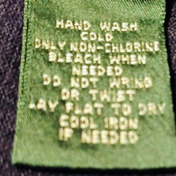 Ralph Lauren Sweater Cardigan Silk V Neck Navy Ivory Preppy Office Nautical S - Picture 10 of 14